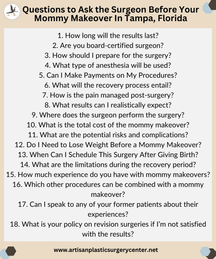 List of Questions to Ask the Surgeon Before Your Mommy Makeover In Tampa, Florida