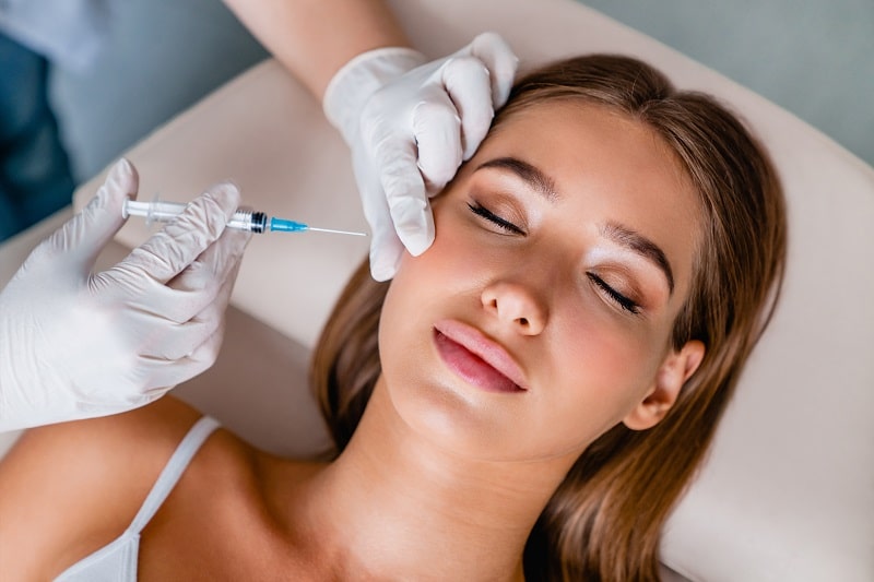 woman getting botox