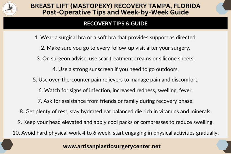 Breast Lift (Mastopexy) Recovery Tampa, Florida Post-Operative Tips and Week-by-Week Guide